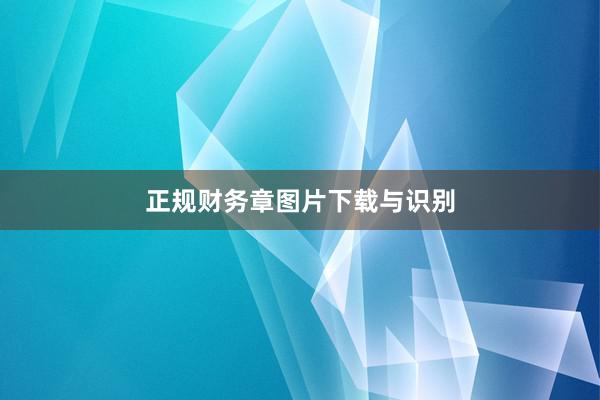 正规财务章图片下载与识别